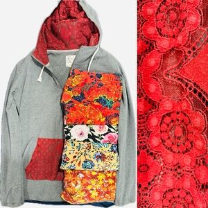 Free Shipping - Ampersand Avenue - Heather Grey & Burgundy + 4 Leggings Set!